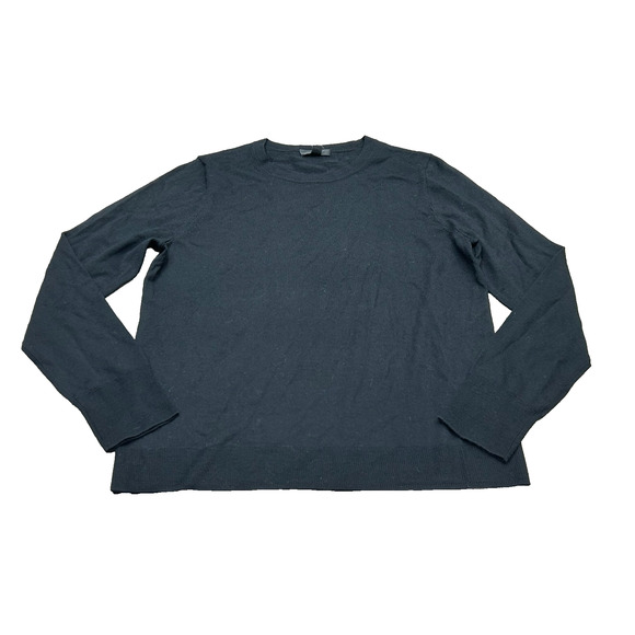 NWT J. Crew Womens Black Merino Wool Crew Neck Knitted Pullover Sweater Size M - Picture 1 of 9